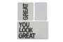 Mijölnir Juego de Alfombras de Baño Great - White (3 Piezas)